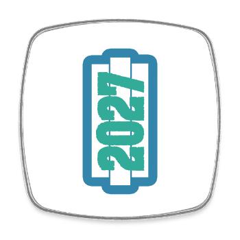 2027 - Magnet carré - blanc - Devant
