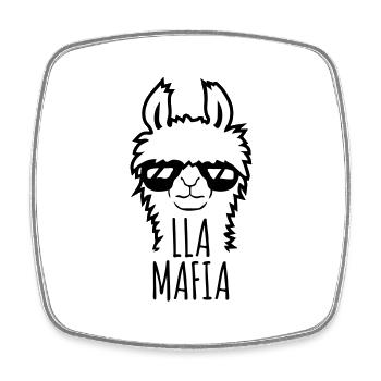 Lla Mafia Lama Spruch Sonnenbrille Text Zitat Cool - Viereckiger Kühlschrankmagnet - Weiß - Vorne