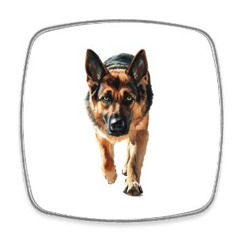 Deutscher Schäferhund - Viereckiger Kühlschrankmagnet - Weiß - Vorne