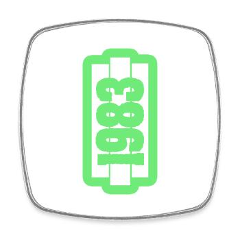 Year 1983 - Square fridge magnet - white - Front