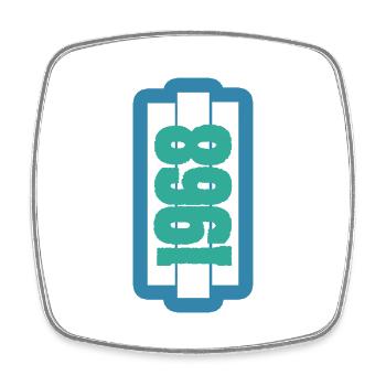 Born in 1968 - Square fridge magnet - white - Front