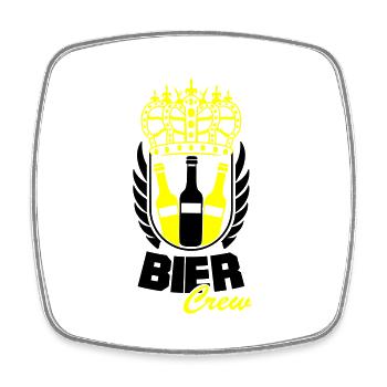 Équipage de la bière - Magnet carré - blanc - Devant