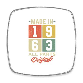 Fabriqué en 1963 - Toutes les pièces d’origine - Magnet carré - blanc - Devant