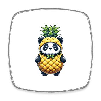 Panda en costume d’ananas - Magnet carré - blanc - Devant
