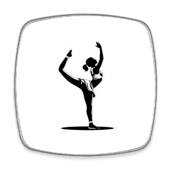 Yoga Teacher - Hobby / Sport Sticker - Square fridge magnet - white - Front