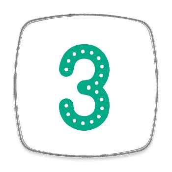 3 YEARS. 3rd ANNIVERSARY. BIRTHDAY 3 YEARS. 3 - Square fridge magnet - white - Front