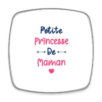 Petite princesse de maman - Magnet carré - blanc - Devant