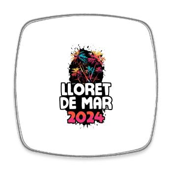 Lloret De Mar 2024 Holiday Trip Colorful - Square fridge magnet - white - Front