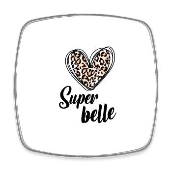 Super belle - Magnet carré - blanc - Devant