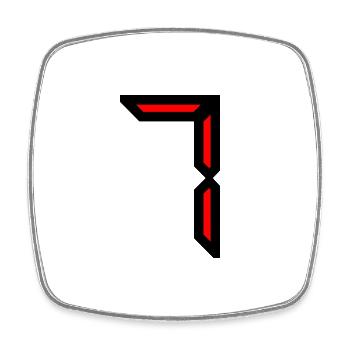 7. 7 YEARS. 7th ANNIVERSARY. BIRTHDAY 7 YEARS - Square fridge magnet - white - Front
