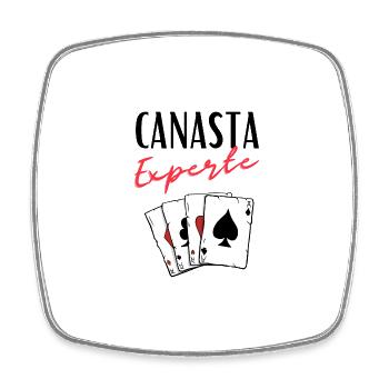 Canasta Experte - Viereckiger Kühlschrankmagnet - Weiß - Vorne
