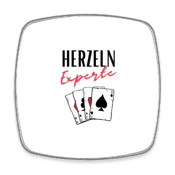 Herzeln Expert - Square fridge magnet - white - Front