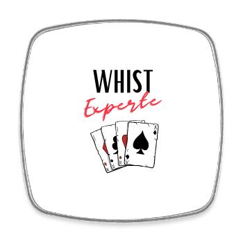 Whist expert - Square fridge magnet - white - Front
