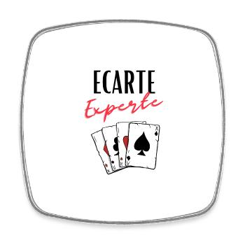 Ecarte expert - Square fridge magnet - white - Front