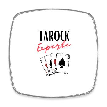 Tarock Experte - Viereckiger Kühlschrankmagnet - Weiß - Vorne