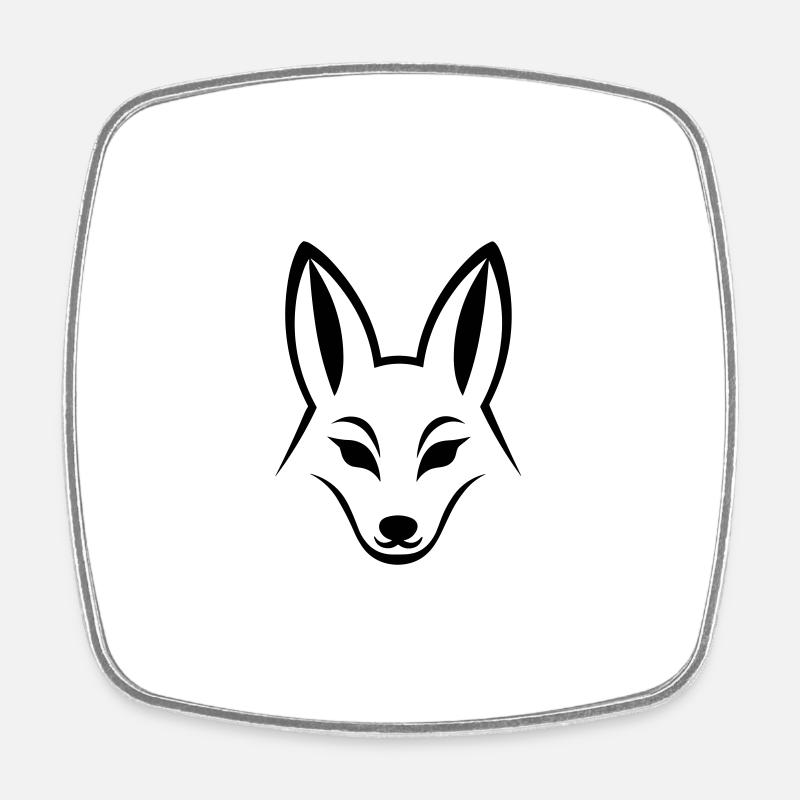 Fuchs - Viereckiger Kühlschrankmagnet - Weiß