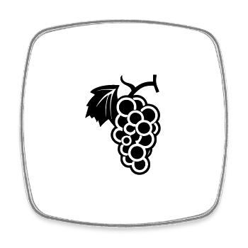 Bunch of grapes - Square fridge magnet - white - Front