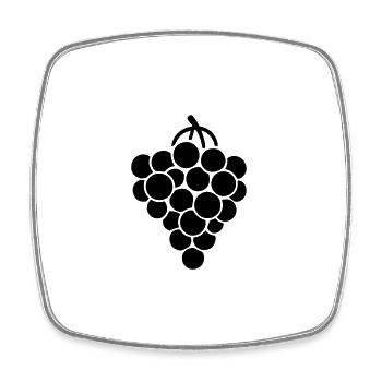 Cluster - Square fridge magnet - white - Front