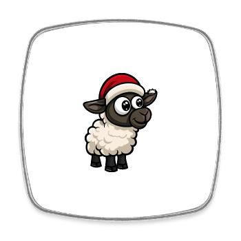 Noël des moutons - Magnet carré - blanc - Devant