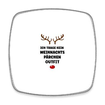 Paare Pärchen Outfit Partnerlook Weihnachten - Viereckiger Kühlschrankmagnet - Weiß - Vorne