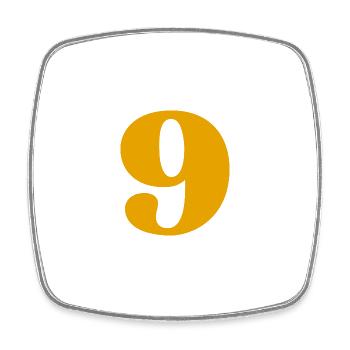 9 - Square fridge magnet - white - Front