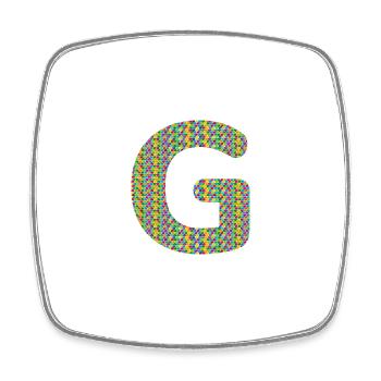Colorful Heart G Design – Unique & Stylish! - Square fridge magnet - white - Front