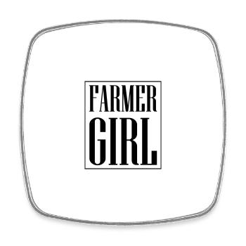 Farmer Girl - Viereckiger Kühlschrankmagnet - Weiß - Vorne