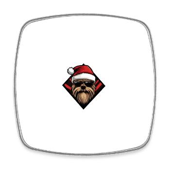 Yorkshire Terrier Hund Weihnachten Cool - Viereckiger Kühlschrankmagnet - Weiß - Vorne