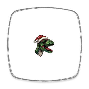 Dinosaurier T-Rex Weihnachten Lustig - Viereckiger Kühlschrankmagnet - Weiß - Vorne