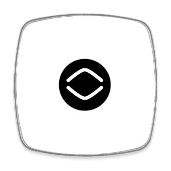 XRP Logo - Viereckiger Kühlschrankmagnet - Weiß - Vorne