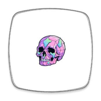 Mysterious skull - Square fridge magnet - white - Front