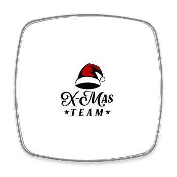 X-Mas Team Christmas - Square fridge magnet - white - Front
