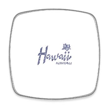 Hawaï Niihau - Magnet carré - blanc - Devant