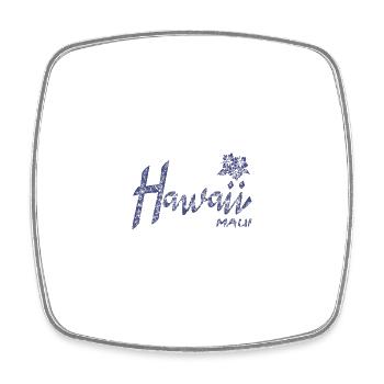 Hawaï Maui - Magnet carré - blanc - Devant