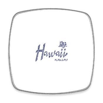 Hawaï Kauai - Magnet carré - blanc - Devant