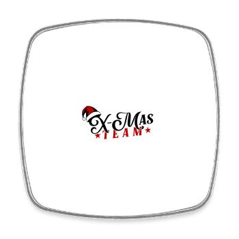 X-Mas Team Christmas - Square fridge magnet - white - Front