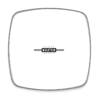 Marathon Running - Square fridge magnet - white - Front