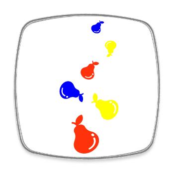 Pear Fruit - Square fridge magnet - white - Front