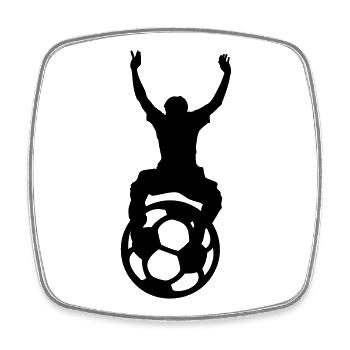 Geschenk ‏ Fußball, WM, EM, Sport, Fan - Viereckiger Kühlschrankmagnet - Weiß - Vorne