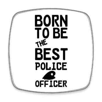Polizei Polizist Beruf Spruch Geschenk - Viereckiger Kühlschrankmagnet - Weiß - Vorne