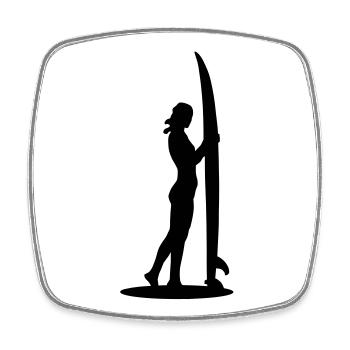 surfing_girl - Square fridge magnet - white - Front