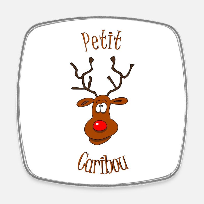 petit caribou - Magnet carré - blanc