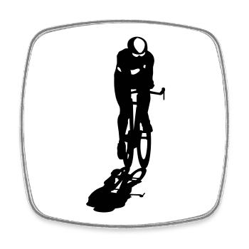 Rennrad  - Viereckiger Kühlschrankmagnet - Weiß - Vorne