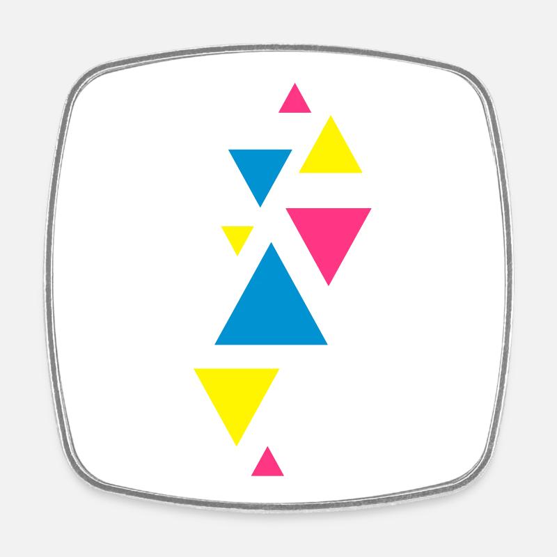 trois formes eckedesign hippie - Magnet carré - blanc