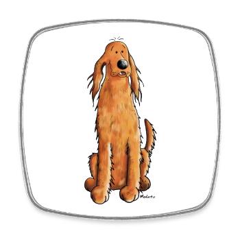 Funny Irish Setter - Viereckiger Kühlschrankmagnet - Weiß - Vorne