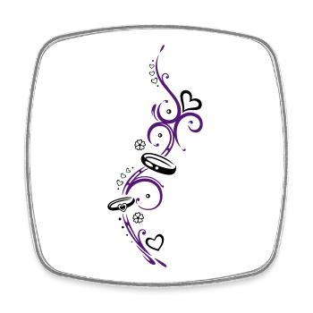 Tribal with Symbols of love - Square fridge magnet - white - Front