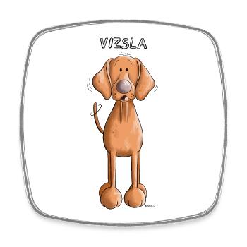 Happy Vizsla - Viereckiger Kühlschrankmagnet - Weiß - Vorne