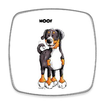 Woof Appenzeller Sennenhund - Viereckiger Kühlschrankmagnet - Weiß - Vorne