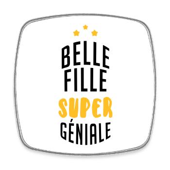 belle-fille / beau-fils / beau fils / belle fille - Magnet carré - blanc - Devant