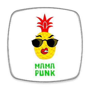 Mama punk pineapple mommy mothers day funny saying - Square fridge magnet - white - Front